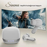 Bix TWX Soundcraft TWS Bluetooth 5.4 Kulak İçi Kulaklık Beyaz ANC ENC Gürültü Engelleme Dijital LED Ekranlı Beyaz