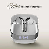 Bix TWX Soundcraft TWS Bluetooth 5.4 Kulak İçi Kulaklık Beyaz ANC ENC Gürültü Engelleme Dijital LED Ekranlı Beyaz