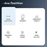Bix Saiji T55 Araç İçi Koltuk Başlığı Telefon Tablet Tutucu
