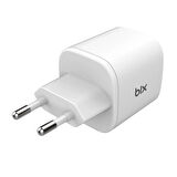Bix SV67 67W GaN SuperVooc 2.0 Type-C ve USB-A Çift Bağlantı Noktalı Yüksek Hızlı Şarj Cihazı
