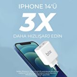 Bix Type-C Hızlı Şarj Aleti Beyaz
