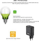 Bix Göstergeli Type-C 65 Watt Hızlı Şarj Aleti Siyah