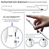 Bix SP02W Universal Android ve iPad Tablet Uyumlu Dokunmatik Bluetooth Stylus Yazı ve Çizim Kalemi Beyaz