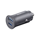 Bix 33W SuperVooc 2.0 Type-C PD ve USB-A Çift Portlu Araç içi Hızlı Şarj Cihazı
