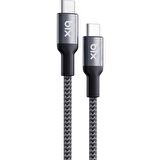 Bix Type-C to Type-C 240W 480Mbps USB-IF Sertifikalı Metal Başlıklı Örgülü Şarj & Data Kablosu 1.8 Metre
