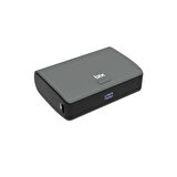 Bix PB106 10000mAh PD20W Type-C USB-A SCP 22.5W Çift Çıkışlı LED Göstergeli Cep Boy Mini Powerbank Gri