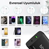 Bix BX2P65G 65W GaN USB-C + USB-A Şarj Aleti iPhone iPad PD PPS Type-C Hızlı Şarj Cihazı Siyah