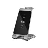Bix 15W 3’ü 1 Arada iPhone Apple Watch AirPods Uyumlu Ultra İnce Manyetik Kablosuz Şarj İstasyonu