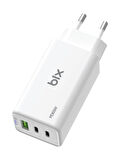 Bix Bx3p66g Gan 65w 2xtype-c 1xUsb 3 Portlu Hızlı şarj adaptörü -Beyaz