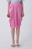 Cepli Midi Etek   Pembe