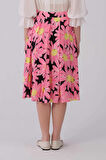 Floral Desenli Midi Etek Orijinal