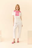 O Yaka T-Shirt   Beyaz