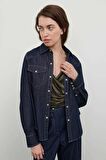 Denim Cepli Gömlek Lacivert