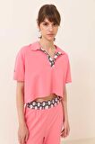 Polo Yaka T-shirt Pembe