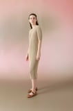 Triko Midi Elbise Gold
