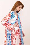 Desenli Saten Tunik Standart Renk