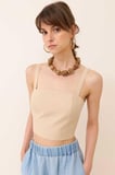 Askılı Crop Bej