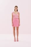 Krep Mini Etek Pembe