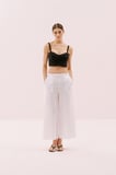 Askılı Drape Detaylı Crop Bluz Siyah