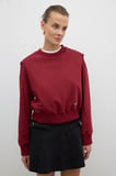 Nakış Detaylı Kapüşonlu Sweatshirt Bordo