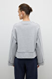 Nakışlı Sweatshirt Gri