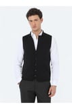 Siyah Regular Fit Casual Örme Triko Yelek
