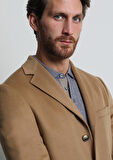 Deve Tüyü Regular Fit Kelebek Yaka Klasik Dokuma Palto
