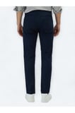 Lacivert Düz Dokuma Slim Fit Casual Pamuk Karışımlı Pantolon