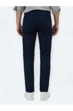 Lacivert Düz Dokuma Slim Fit Casual Pamuk Karışımlı Pantolon