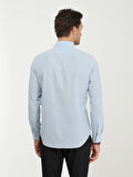 Kip Regular Fit Düz Mavi Erkek Gömlek GM-4919