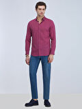 Kip Regular Fit Uzun Kollu Mürdüm Erkek Gömlek GM-4603