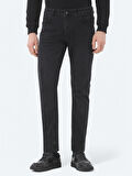 Siyah Slim Fit Denim Pamuk Karışımlı Pantolon