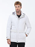 Taş Regular Fit Kapüşonlu Casual Dokuma Kaban