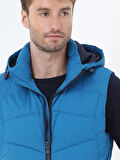 Saks Regular Fit Kapüşonlu Casual Dokuma Spor Yelek