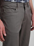 Vizon Düz Dokuma Fitted Fit Casual Pamuk Karışımlı Pantolon