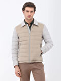 Taş Regular Fit Bebe Yaka Casual Dokuma Mont