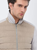 Taş Regular Fit Bebe Yaka Casual Dokuma Mont