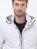 Taş Regular Fit Kapüşonlu Casual Dokuma Kaban