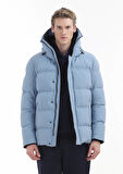 Mavi Regular Fit Kapüşonlu Casual Dokuma Mont