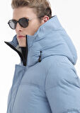 Mavi Regular Fit Kapüşonlu Casual Dokuma Mont