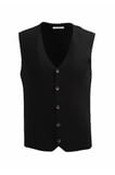 Siyah Regular Fit V Yaka Casual Örme Triko Yelek