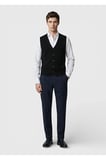 Siyah Regular Fit V Yaka Casual Örme Triko Yelek