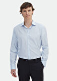 Mavi Mikro Regular Fit Dokuma Klasik %100 Pamuk Gömlek
