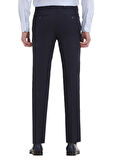 Lacivert Düz Kumaş Modern Fit Klasik %100 Yün Pantolon