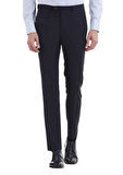 Lacivert Düz Kumaş Modern Fit Klasik %100 Yün Pantolon