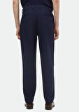 Lacivert Düz Dokuma Regular Fit Casual Pantolon
