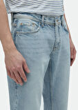 Mavi Düz Regular Fit Denim Pamuk Karışımlı Pantolon