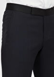 Lacivert Düz Thin&taller Slim Fit Kruvaze Yaka Dokuma Smokin Takım Elbise