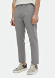 Gri Desenli Dokuma Jogging Fit Casual Pamuk Karışımlı Pantolon