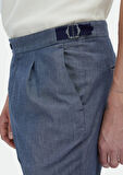 İndigo Düz Dokuma Regular Fit Casual Pamuk Karışımlı Pantolon